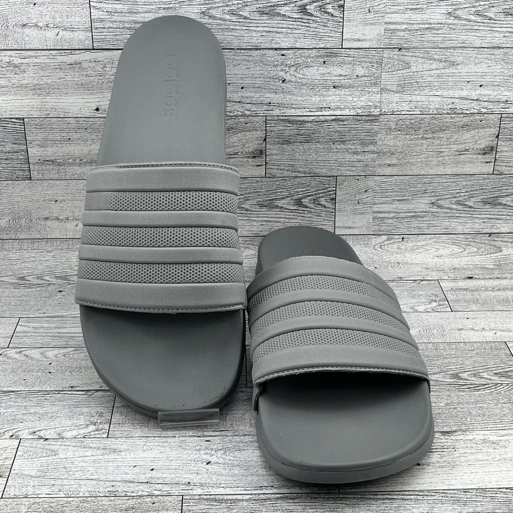 Adidas Slides‎ Shoes Mens Size 13 Comfort Sandals Pool Shower Slip On Stripes